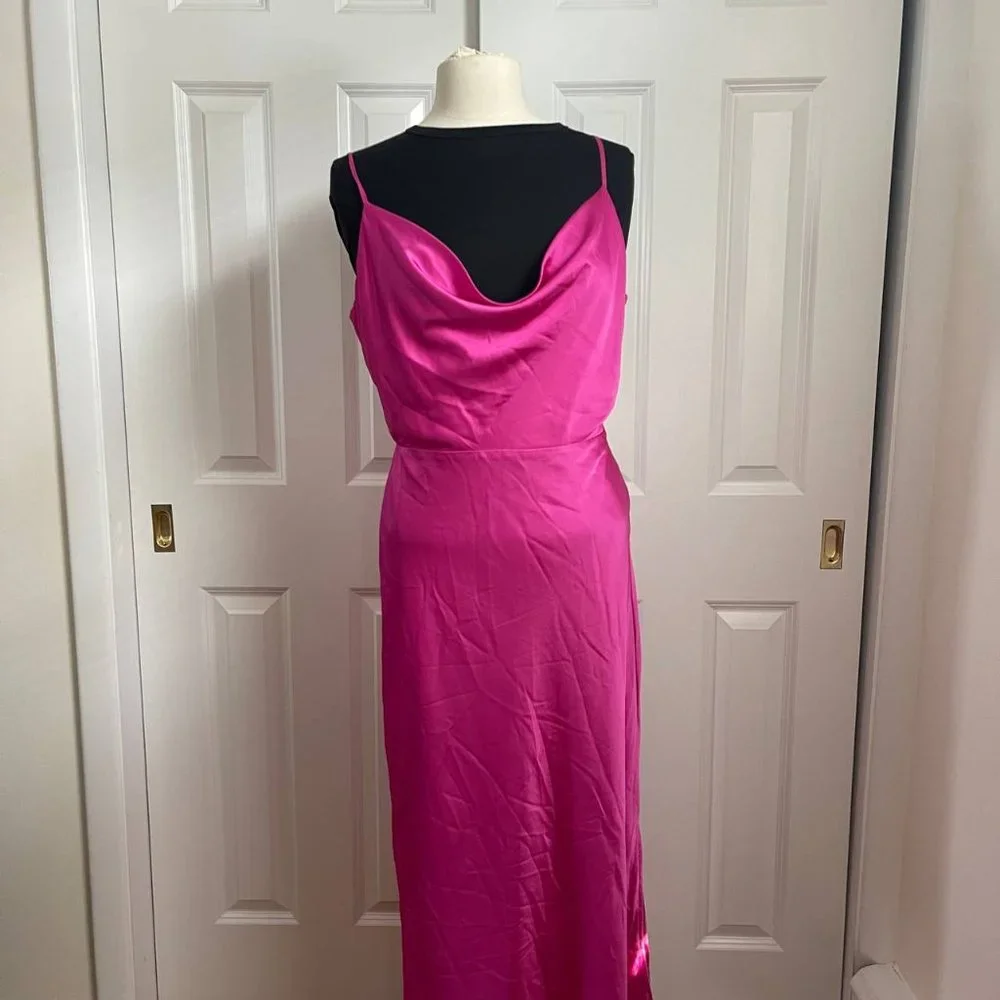 Adelyn Rae Faith Front Slit Slip Dress - Picture 3 of 6